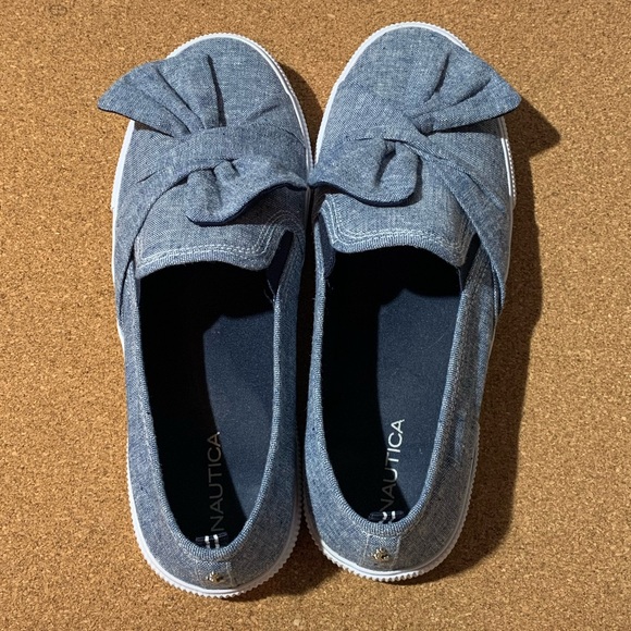 Nautica Shoes - Nautica Chambray knot slip on sneakers